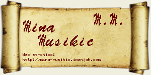 Mina Mušikić vizit kartica